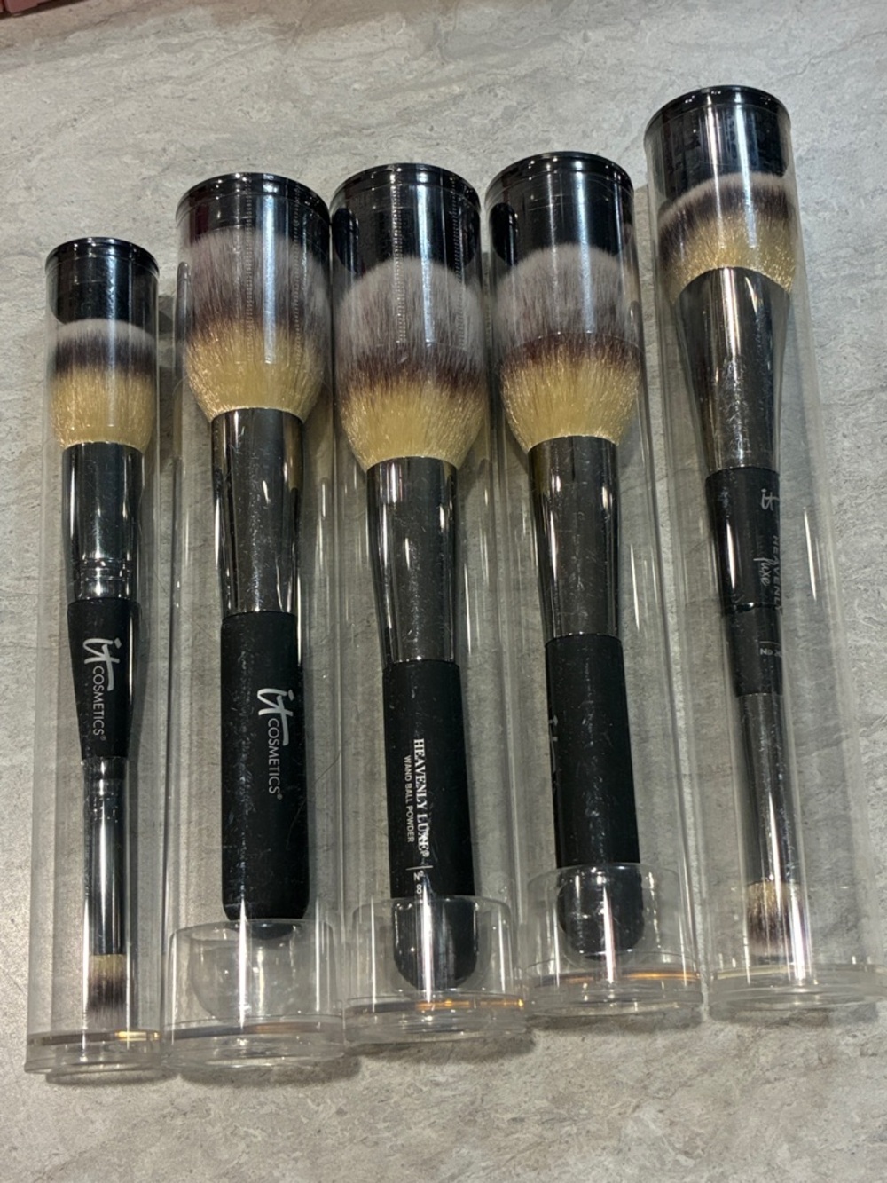 IT Cosmetics Brush Set - Black Handles with Blonde-Tip Bristles